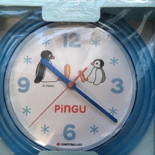 【非売品・未使用品】Pinguグッズセット　掛け時計　クリアーバッグ　ハンドタオル他の画像