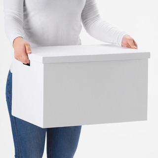 【あげます】IKEA 紙ボックス収納ボックス　白　2個セット