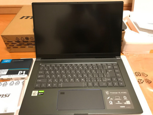 MSI Windows10 Prestige15 ゲーミングパソコン　15.6型 SSD512GB+SSD500GB増量