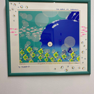 おかもとみわこさんシルクスクリーン〜マンボウ☆