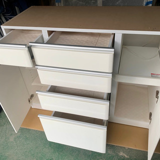 商談中　キッチンボード　クリスナ　120KB-WH 食器棚 ニトリキッチンボード レンジボード 120KB KRISNAの画像