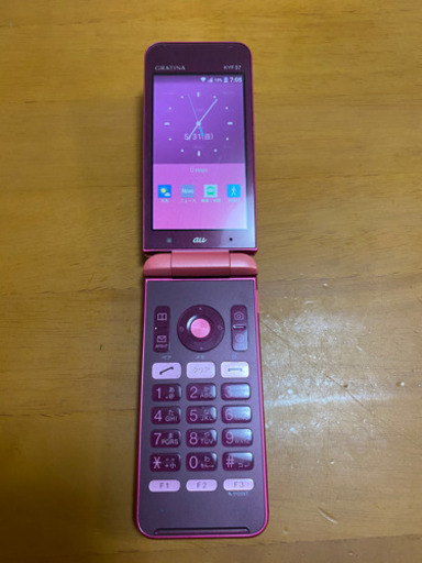 SIM解除済み】ガラケーGRATINA KYF37 ピンク
