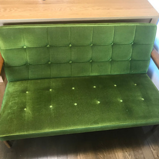 カリモク 60 Kチェア2シーター モケットグリーン