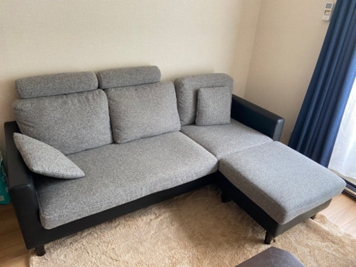 3人掛けソファーオットマン付き