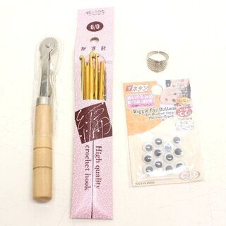 無料！手芸用品まとめてセット☆アップリケ☆フェルトワッペン☆スパンコール☆ぬいぐるみ用動く目釦 他☆G028の画像