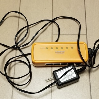 スイッチングハブ差し上げます(ELECOM LD-CSW05N オレンジ)の画像