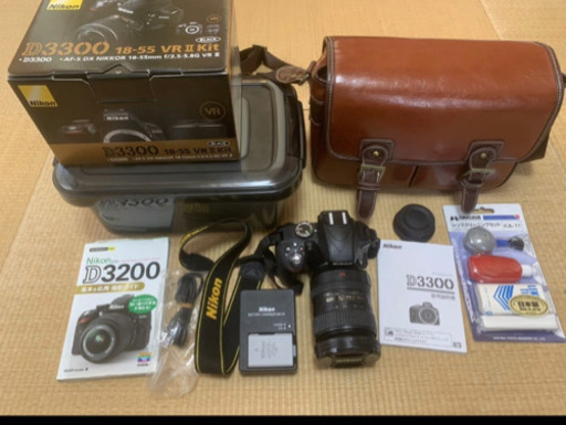 【※元箱は写真参照】ニコン 一眼レフ Nikon D3300 AF-S DX VR 18-200mm F3.5-5.6G 中古レンズ、収納ケース、収納バック他
