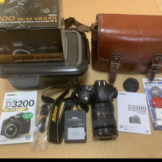 【※元箱は写真参照】ニコン 一眼レフ Nikon D3300 AF-S DX VR 18-200mm F3.5-5.6G 中古レンズ、収納ケース、収納バック他