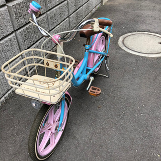１６インチ女の子用自転車(ガレージ保管)の画像