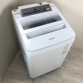 中古 8.0kg 送風乾燥機能付 全自動洗濯機 パナソニック NA-FA80H3 ホワイト 2016年製造 自動槽洗浄 6ヶ月保証付き