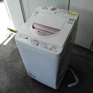 配達無料♪シャープ 乾燥機能付★ 6kg全自動洗濯機 ES-TG60L 札幌 南区 澄川