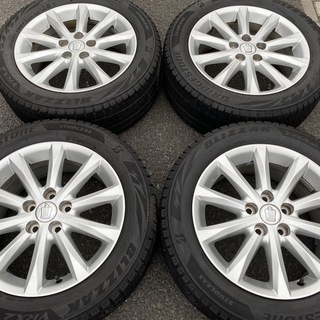 4本 ★ トヨタ 200クラウン 純正 7J +45 5-114.3 ★ 2017年製 国産スタッドレス ブリヂストン VRX2 215/55R17 ★ マークX マジェスタ