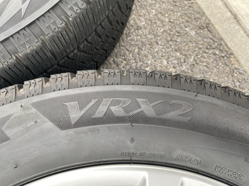 4本 ★ トヨタ 200クラウン 純正 7J +45 5-114.3 ★ 2017年製 国産スタッドレス ブリヂストン VRX2 21