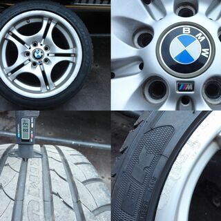 4本表面プリント残り BMW Mシリーズ アルミ+タイヤ 4本 2019年装着の画像