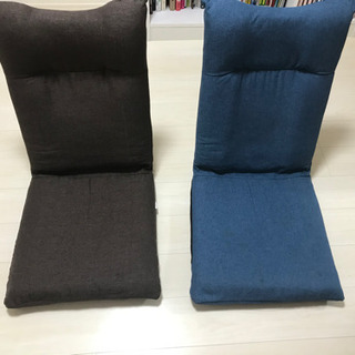 座椅子2セット(ブルー、ブラウン)