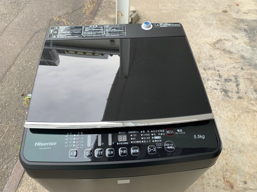 使用半年！ 美品！ ハイセンス Hisense 全自動洗濯機 HW-G55E5KK 5.5kg 2018年製 ブラック 中古 C