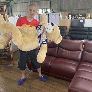0円！ドデカぬいぐるみ！子供さんやお孫さんのプレゼントにどうぞ！名前はリク君って言います。悲しいけど手放します(´；ω；｀)の画像