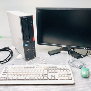 Windows7 富士通 デスクトップパソコン モニターセット ...