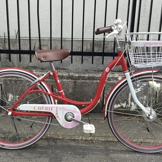 ＜動作品＞女の子用・シェリー22インチ自転車・LEDオートライト