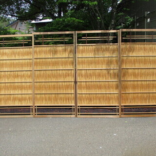 簀戸4枚　夏戸　茶室　神代杉　キレイ
