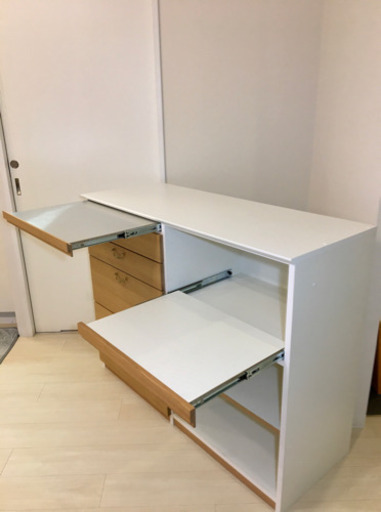 【元値8万円】オーク天然木　キッチンボード/食器棚