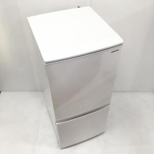 中古 137L つけかえどっちもドア 2ドア冷蔵庫 シャープ SJ-D14E-W 2018年製 ホワイト 6ヶ月保証付き