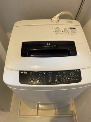 お取引決定  Haier 4.2kg洗濯機 JW-K42H 2015年製　中古