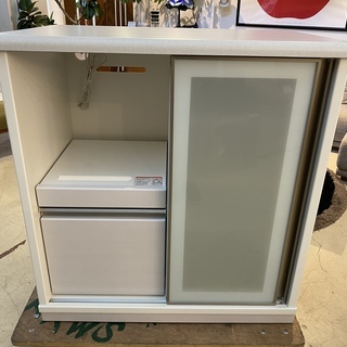 ミドルレンジボード レンジ台 ニトリ 白 収納棚 中古品