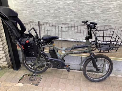 ☆チャイルドシート付☆Panasonic電動アシスト自転車 EZ マットオリーブ　中古