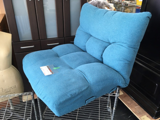 【成約御礼】座椅子/布地/リクライニング付/[中古品]¥2,200