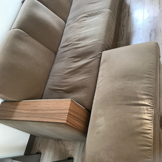 3人掛けソファ　背もたれなし２人掛けセットの画像