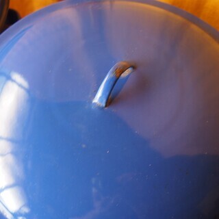 【値下げしました‼】みやこ染　染色器　ホーロー（琺瑯）寸胴 染め用器具 紡績 染織 古道具 アンティークの画像