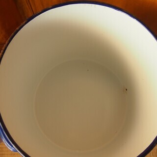 【値下げしました‼】みやこ染　染色器　ホーロー（琺瑯）寸胴 染め用器具 紡績 染織 古道具 アンティークの画像