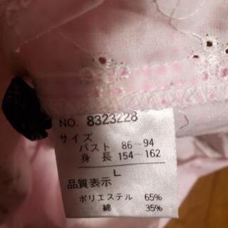 ピンクチェック小花柄ブラウスＬサイズの画像