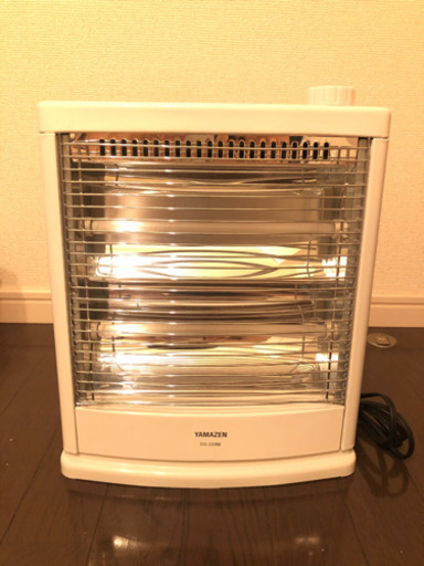 【電気ストーブ　山善】2段替切替　転倒防止スイッチ有