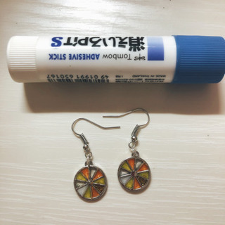 【訳あり】オレンジモチーフ＊ピアス【ハンドメイド】の画像