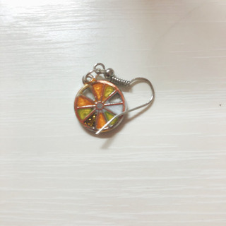 【訳あり】オレンジモチーフ＊ピアス【ハンドメイド】の画像