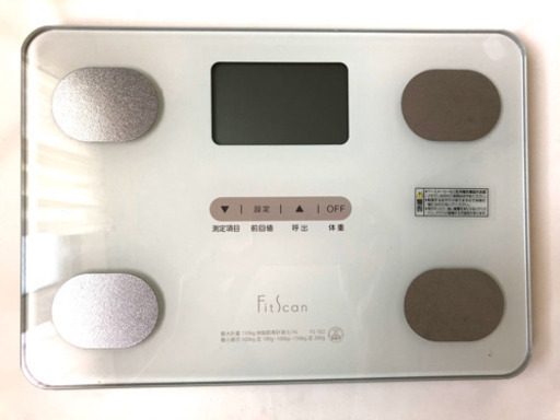 【電池・箱・説明書付】タニタ 体重計 体脂肪計 TANITA FS-102-WH
