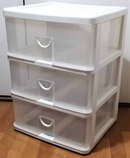 ★  即日お渡し可能!  ★ 【 サンコープラスチック 】 ELPIS CLOSET エルピスクローゼット 3段チェスト　収納ケース ホワイト  白