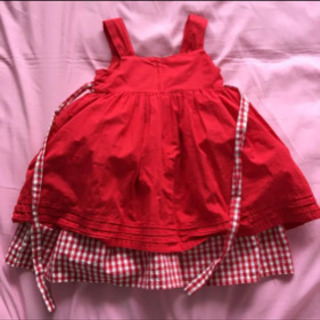 美品ドーラちゃん Aライン‼️2歳‼️豪華な赤ワンピースの画像