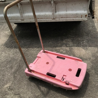 トラスコ　台車　こまわり君　ピンク