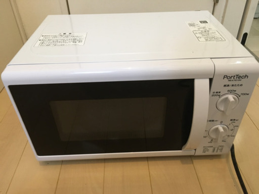 ☆宇都宮市より☆2018年製☆動作品☆PortTech 電子レンジ RE-K7015V 50Hz専用