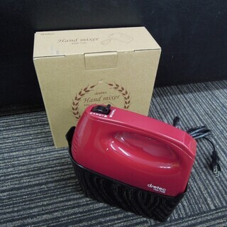 Homgeek ジューサー ミキサー GJ206 dretec ドリテック ハンドミキサー 泡だて器 HM-706 2点セット 【A06A12】の画像