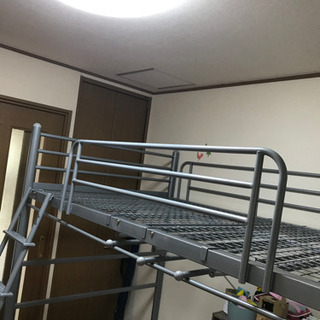 お話中！ロフトベッド　パイプベット　セミダブル　