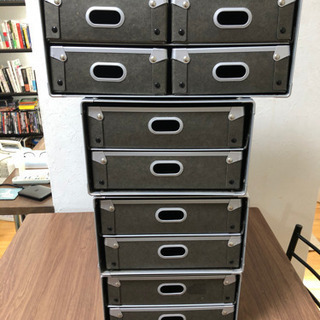  無印良品　硬質パルプボックス　2段×3セット　４つ引出し付き