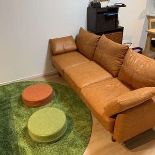 3人掛けソファ美品の画像