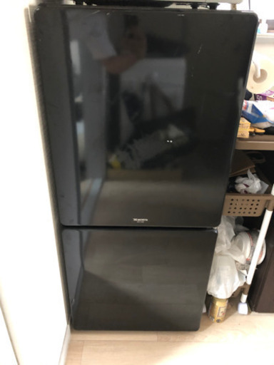 2ドア　冷蔵庫　黒　110リットル