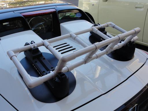 S660 キャリア 荷台 ホワイト スチールパイプ樹脂コーティング（新型取外しフック付き）