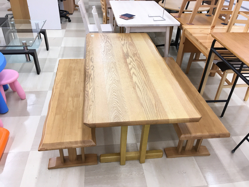 ニトリ ベンチダイニング3点セット オークエスト