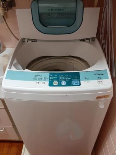 【交渉中】洗濯機5kg HITACHI　2014年12月購入